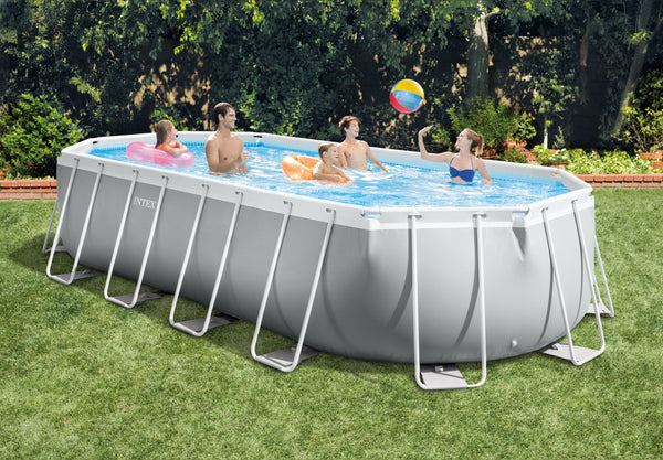 INTEX Prism Oval Frame Swimming Pool 610 x 305 x 122 cm