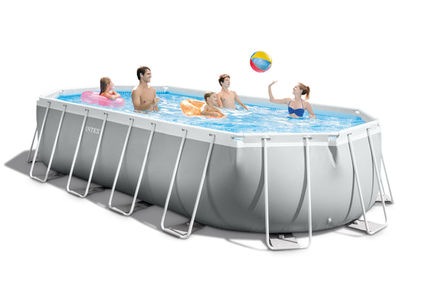 INTEX Prism Oval Frame Swimming Pool 610 x 305 x 122 cm