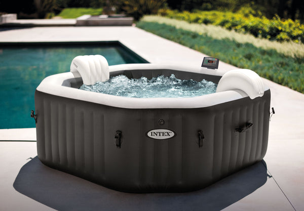 INTEX Deluxe Inflatable Jacuzzi - Bubbles + Jets 4 Persons