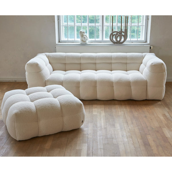 KENDALL Crème 3-sits Soffa – Teddy