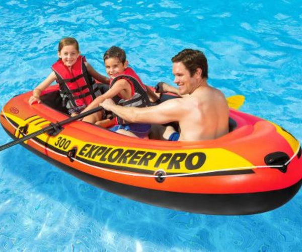 INTEX Explorer Pro 300 Inflatable Boat - 3 Person