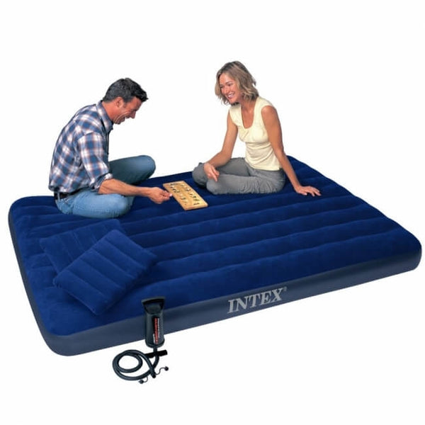 INTEX Classic Dura-Beam Air Mattress - Double Complete Set